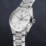 Buy Shop Tag Heuer Carrera Calibre 5 Automatic White Dial Silver Steel Strap Watch for Men - WAR201B.BA0723 USA Online