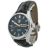 Buy Shop Tag Heuer Carrera Calibre 5 Automatic Black Dial Black Leather Strap Watch for Men - WAR201C.FC6266 USA Online