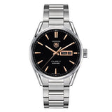 Buy Shop Tag Heuer Carrera Calibre 5 Automatic Black Dial Silver Steel Strap Watch for Men - WAR201C.BA0723 USA Online