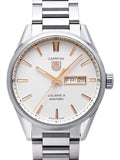 Buy Shop Tag Heuer Carrera Calibre 5 White Dial Silver Steel Strap Watch for Men - WAR201D.BA0723 USA Online