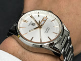 Buy Shop Tag Heuer Carrera Calibre 5 White Dial Silver Steel Strap Watch for Men - WAR201D.BA0723 USA Online
