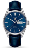 Buy Shop Tag Heuer Carrera Calibre 5 Automatic Blue Dial Blue Leather Strap Watch for Men - WAR201E.FC6292 USA Online