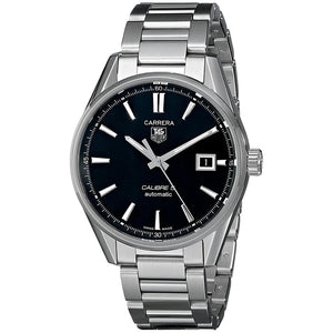 Buy Shop Tag Heuer Carrera Automatic Black Dial Silver Steel Strap Watch for Men - WAR211A.BA0782 USA Online