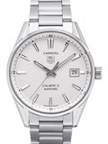 Buy Shop Tag Heuer Carrera Automatic Caliber 5 White Dial Silver Steel Strap Watch for Men - WAR211B.BA0782 USA Online