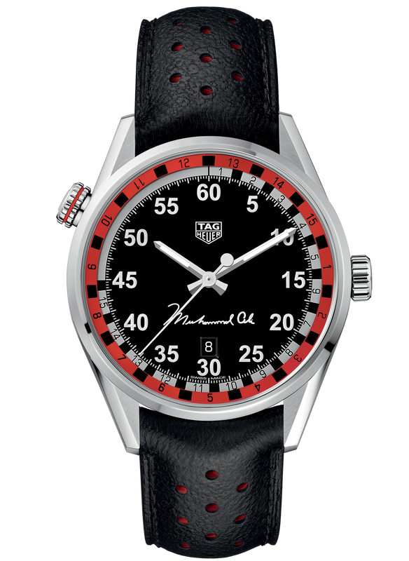Buy Shop Tag Heuer Carrera Muhammad Ali Calibre 5 Black Dial Black Leather Strap Watch for Men - WAR2A11.FC6337 USA Online