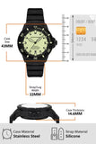 Buy Shop Emporio Armani Sea Explorer Automatic Yellow Dial Black Silicone Strap Watch For Men - AR60085 USA Online