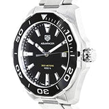 Buy Shop Tag Heuer Aquaracer Quartz Black Dial Silver Steel Strap Watch for Men - WAY101A.BA0746 USA Online