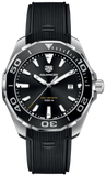 Buy Shop Tag Heuer Aquaracer Quartz Black Dial Black Rubber Strap Watch for Men - WAY101A.FT6141 USA Online