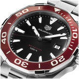 Buy Shop Tag Heuer Aquaracer Black Dial Silver Steel Strap Watch for Men - WAY101B.BA0746 USA Online