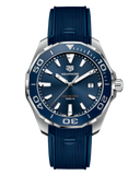 Buy Shop Tag Heuer Aquaracer Quartz Blue Dial Blue Rubber Strap Watch for Men - WAY101C.FC6153 USA Online