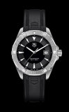 Buy Shop Tag Heuer Aquaracer Quartz Black Dial Black Rubber Strap Watch for Men - WAY1110.FT8021 USA Online