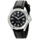 Buy Shop Tag Heuer Aquaracer Quartz Black Dial Black Rubber Strap Watch for Men - WAY1110.FT8021 USA Online