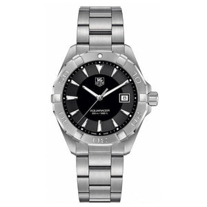 Buy Shop Tag Heuer Aquaracer Quartz Black Dial Silver Steel Strap Watch for Men - WAY1110.BA0928 USA Online