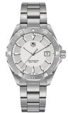 Buy Shop Tag Heuer Aquaracer Quartz White Dial Silver Steel Strap Watch for Men - WAY1111.BA0928 USA Online