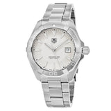 Buy Shop Tag Heuer Aquaracer Quartz White Dial Silver Steel Strap Watch for Men - WAY1111.BA0928 USA Online