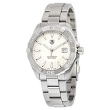 Buy Shop Tag Heuer Aquaracer Quartz White Dial Silver Steel Strap Watch for Men - WAY1111.BA0928 USA Online