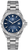 Buy Shop Tag Heuer Aquaracer Quartz Blue Dial Silver Steel Strap Watch for Men - WAY1112.BA0928 USA Online