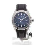 Buy Shop Tag Heuer Aquaracer Quartz Blue Dial Black Rubber Strap Watch for Men - WAY1112.FT8021 USA Online