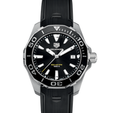 Buy Shop Tag Heuer Aquaracer Black Dial Black Rubber Strap Watch for Men - WAY111A.FT6151 USA Online