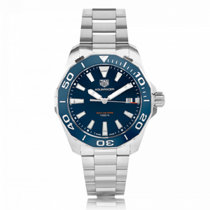 Buy Shop Tag Heuer Aquaracer Blue Dial Quartz Silver Steel Strap Watch for Men - WAY111C.BA0928 USA Online