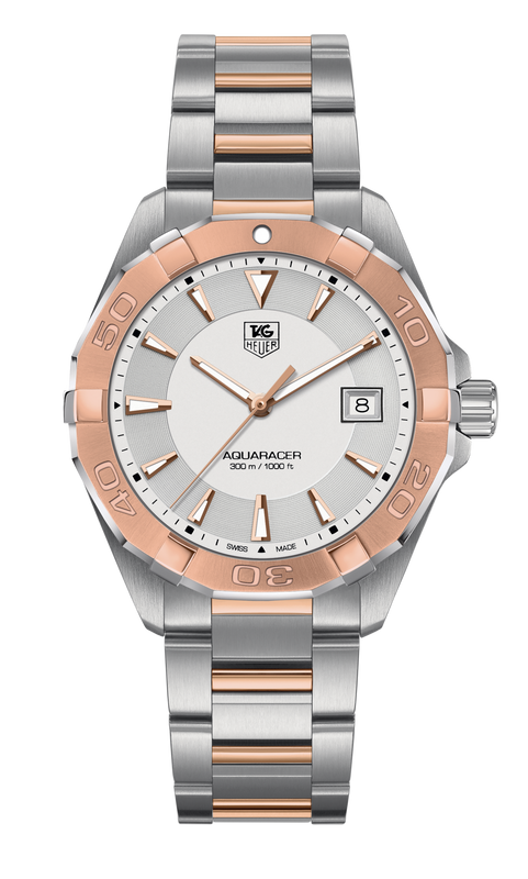 Buy Shop Tag Heuer Aquaracer Quartz White Dial Silver Strap Watch for Men - WAY1150.BD0911 USA Online