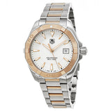 Buy Shop Tag Heuer Aquaracer Quartz White Dial Silver Strap Watch for Men - WAY1150.BD0911 USA Online
