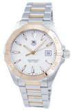 Buy Shop Tag Heuer Aquaracer Quartz White Dial Silver Strap Watch for Men - WAY1150.BD0911 USA Online