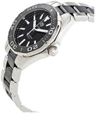 Buy Shop Tag Heuer Aquaracer Quartz Black Dial Two Tone Steel Strap Watch for Men - WAY131A.BA0913 USA Online