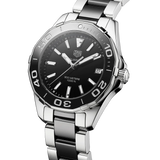 Buy Shop Tag Heuer Aquaracer Quartz Black Dial Two Tone Steel Strap Watch for Men - WAY131A.BA0913 USA Online