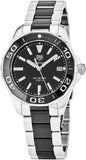 Buy Shop Tag Heuer Aquaracer Quartz Black Dial Two Tone Steel Strap Watch for Men - WAY131A.BA0913 USA Online