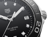 Buy Shop Tag Heuer Aquaracer Quartz Black Dial Two Tone Steel Strap Watch for Women - WAY131C.BA0913 USA Online
