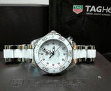 Buy Shop Tag Heuer Aquaracer Diamonds White Dial Two Tone Steel Strap Watch for Women - WAY131D.BA0914 USA Online