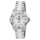 Buy Shop Tag Heuer Aquaracer Diamonds White Dial Two Tone Steel Strap Watch for Women - WAY131D.BA0914 USA Online