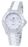 Buy Shop Tag Heuer Aquaracer Diamonds White Dial Two Tone Steel Strap Watch for Women - WAY131F.BA0914 USA Online