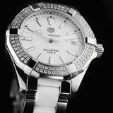 Buy Shop Tag Heuer Aquaracer Diamonds White Dial Two Tone Steel Strap Watch for Women - WAY131F.BA0914 USA Online