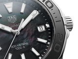 Buy Shop Tag Heuer Aquaracer Quartz Black Dial Silver Steel Strap Watch for Women - WAY131K.BA0748 USA Online