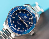 Buy Shop Tag Heuer Aquaracer 35mm Quartz Blue Dial Silver Steel Strap Watch for Women - WSY131L.BA0748 USA Online