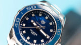 Buy Shop Tag Heuer Aquaracer 35mm Quartz Blue Dial Silver Steel Strap Watch for Women - WSY131L.BA0748 USA Online