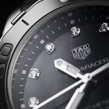Buy Shop Tag Heuer Aquaracer Quartz Black Dial Silver Steel Strap Watch for Women - WAY131M.BA0748 USA Online