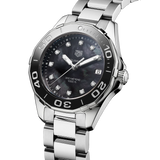 Buy Shop Tag Heuer Aquaracer Quartz Black Dial Silver Steel Strap Watch for Women - WAY131M.BA0748 USA Online