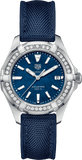 Buy Shop Tag Heuer Aquaracer Quartz Diamonds Blue Dial Blue Nylon Strap Watch for Women - WAY131N.FT6091 USA Online