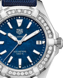 Buy Shop Tag Heuer Aquaracer Quartz Diamonds Blue Dial Blue Nylon Strap Watch for Women - WAY131N.FT6091 USA Online