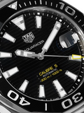 Tag Heuer Aquaracer Black Dial Silver Steel Strap Strap Watch for Men - WAY201A.BA0927