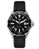 Buy Shop Tag Heuer Aquaracer Calibre 5 Automatic Black Dial Black Rubber Strap Watch for Men - WAY201A.FT6142 USA Online