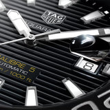 Buy Shop Tag Heuer Aquaracer Caliber 5 Black Dial Silver Steel Strap Watch for Men - WAY201A .BA0927 USA Online