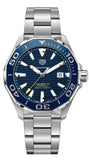 Buy Shop Tag Heuer Aquaracer Calibre 5 Blue Dial Silver Steel Strap Watch for Men - WAY201B.BA0927 USA Online
