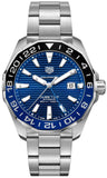 Buy Shop Tag Heuer Aquaracer GMT Calibre 6 Automatic Blue Dial Silver Steel Strap Watch for Men - WAY201T.BA0927 USA Online
