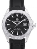 Tag Heuer Aquaracer Automatic Caliber 5 Black Dial Black Rubber Strap Watch for Men - WAY2110.FT8021