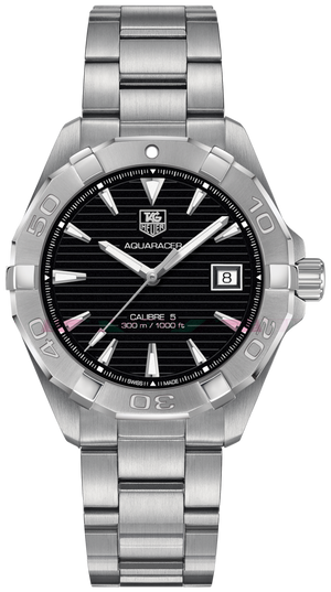 Buy Shop Tag Heuer Aquaracer Automatic Black Dial Silver Steel Strap Watch for Men - WAY2110.BA0928 USA Online