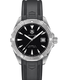 Tag Heuer Aquaracer Automatic Caliber 5 Black Dial Black Rubber Strap Watch for Men - WAY2110.FT8021